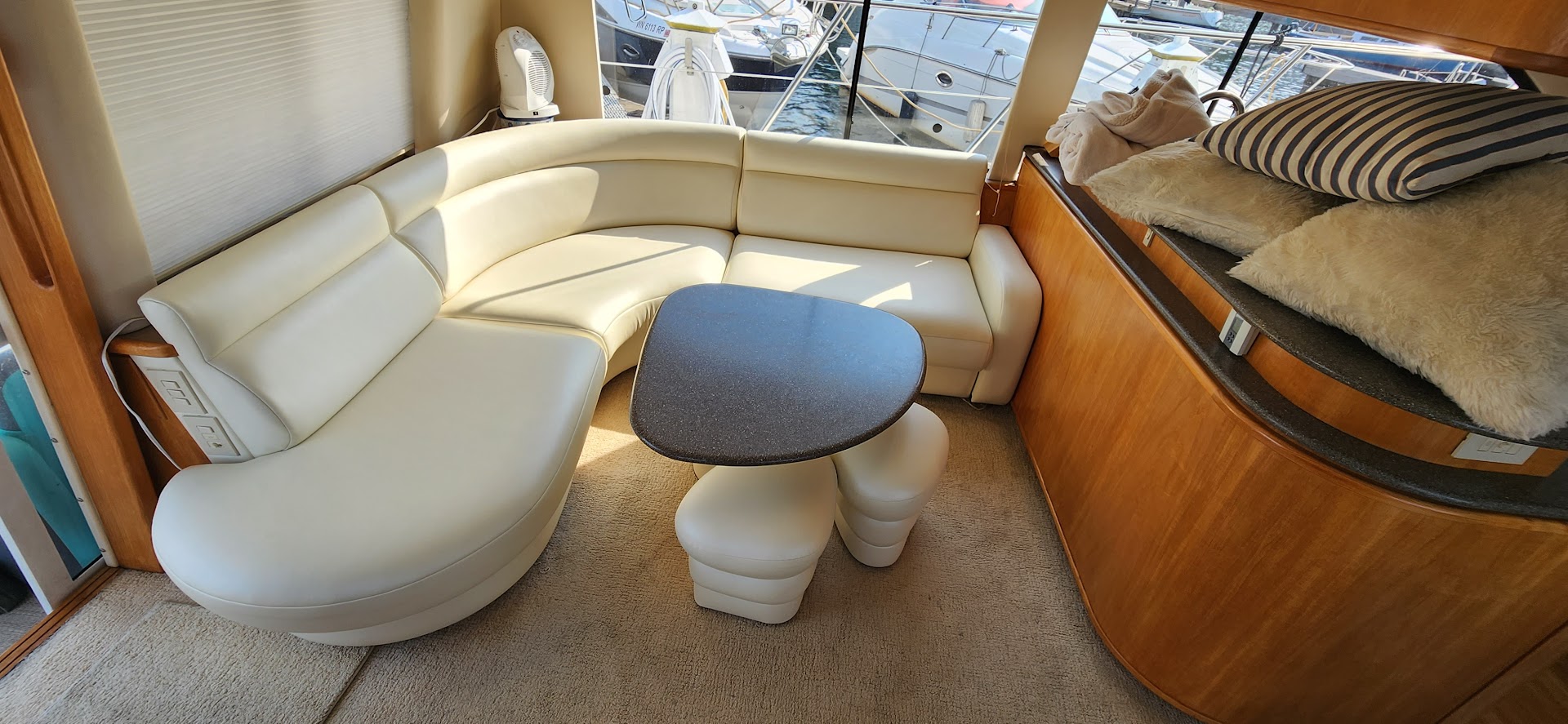 Boat L Shaped Cream Couch