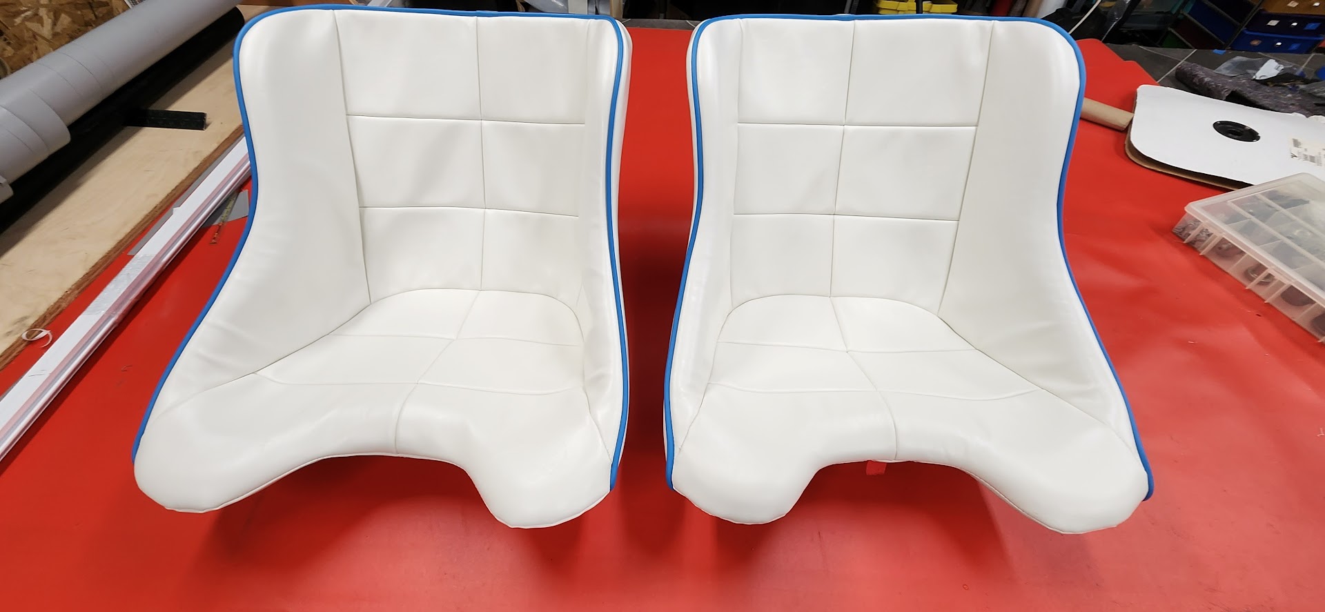 Boat Custom White Bucket Seats