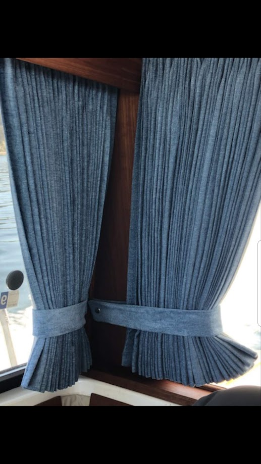 RVs BlueGray Curtians