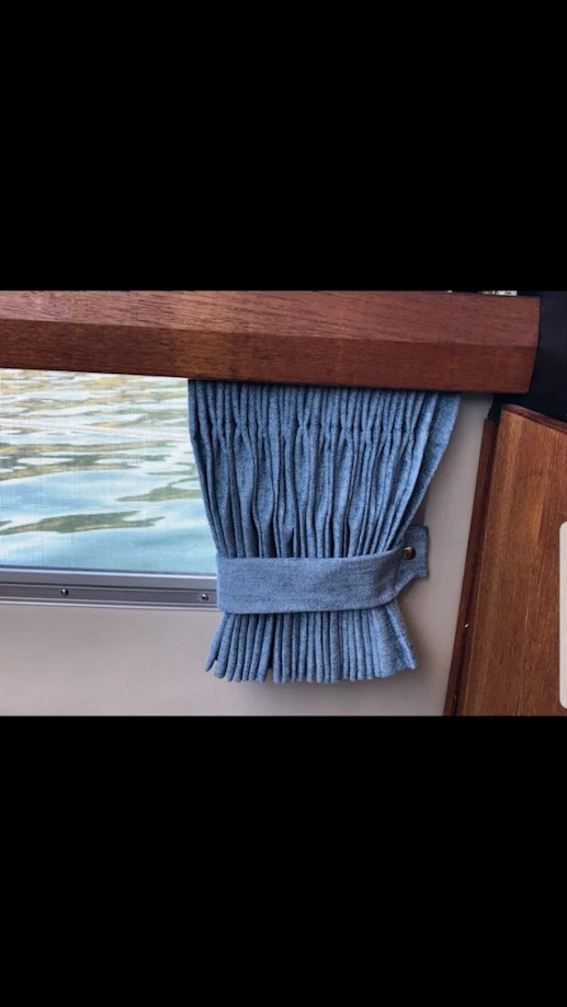 RVs Short BlueGray Curtains